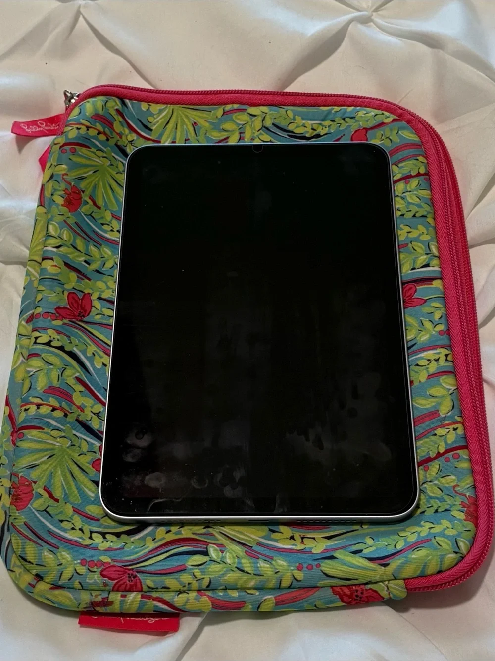 Lilly Pulitzer Tablet Case Pink Green Floral NWOT